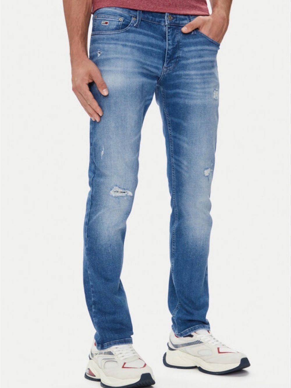 Tommy Hilfiger Blue Ripped Skinny Jeans With Excellent Condition size29/30